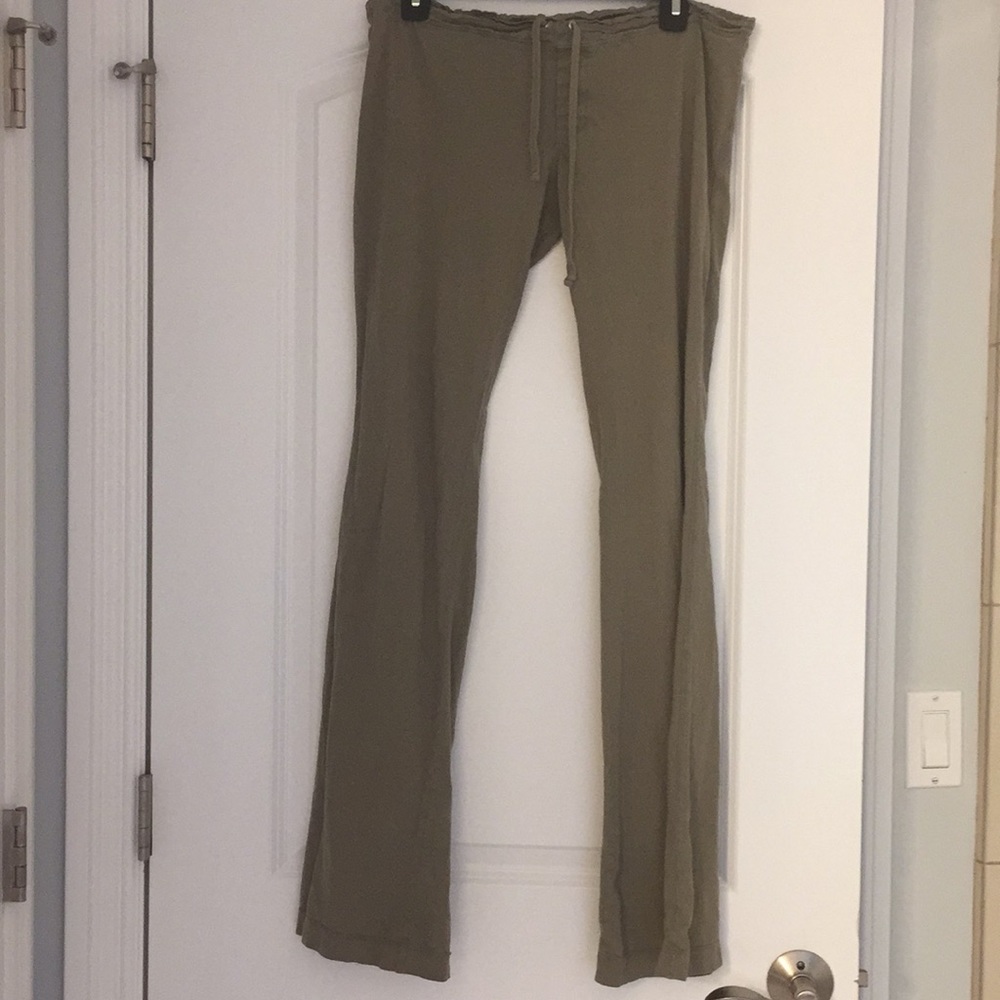 Standard James Perse olive green drawstring pant 1